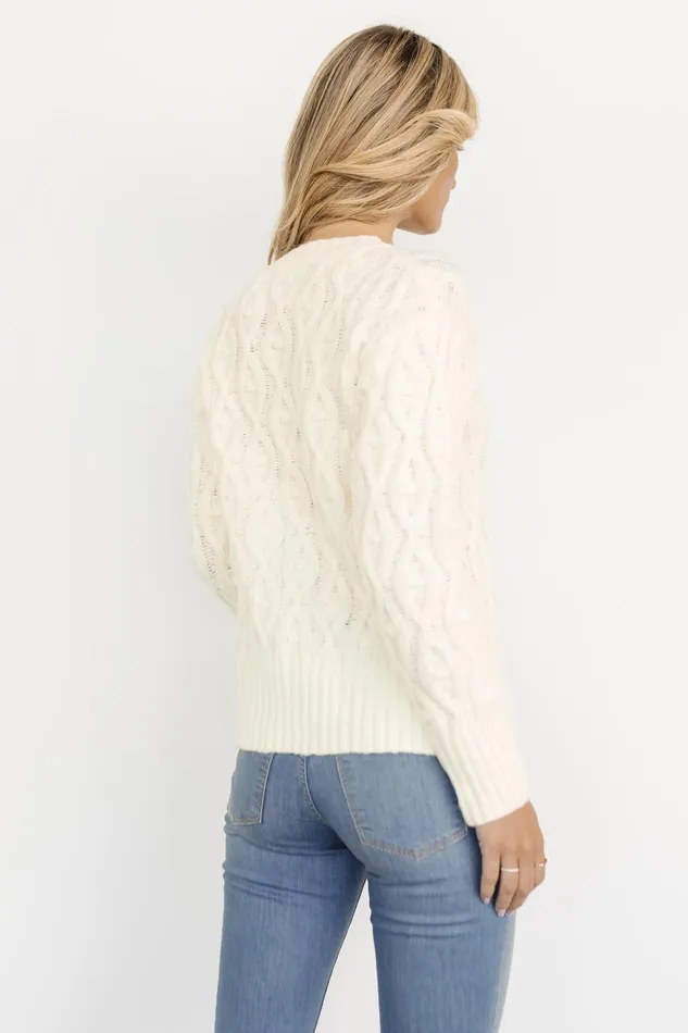 Women Sweaters Baltic Born Avoriaz Cable Knit Sweater Ivory Women Sweaters Baltic Born Avoriaz Cable Knit Sweater Ivory