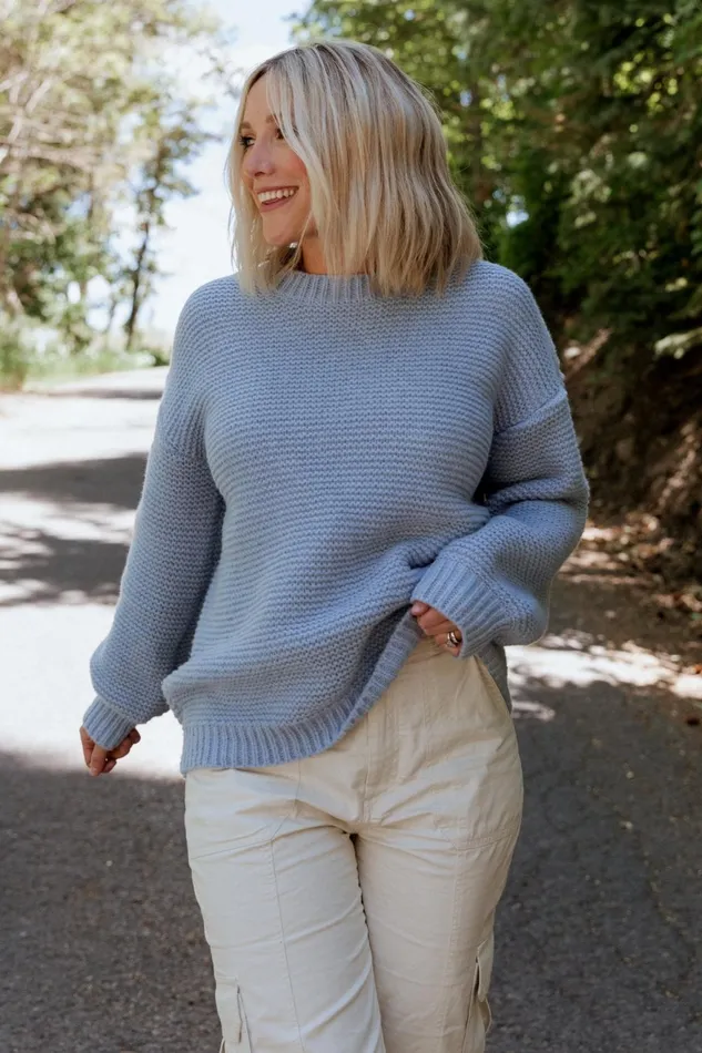 Women Sweaters Baltic Born Bentley Chunky Knit Sweater Blue
