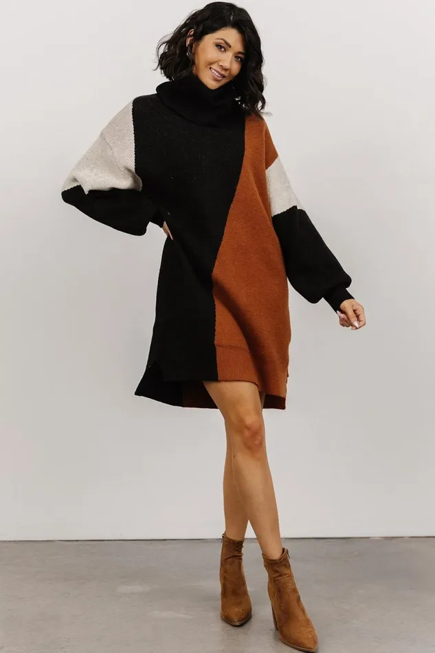 Women Sweaters Baltic Born Diego Sweater Dress Black Multi Women Sweaters Baltic Born Diego Sweater Dress Black Multi