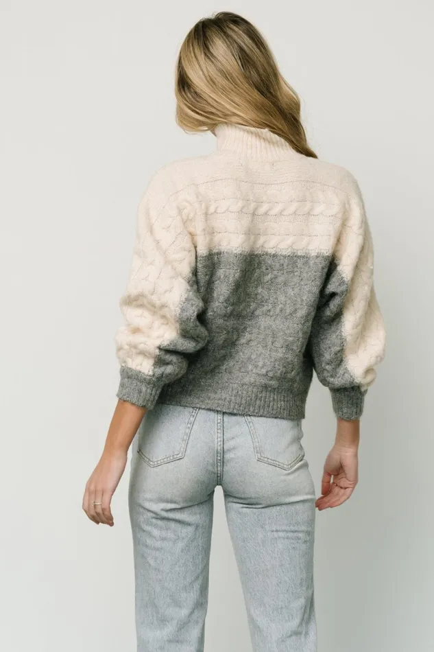 Women Sweaters Baltic Born Jody Knit Sweater Ivory Gray Women Sweaters Baltic Born Jody Knit Sweater Ivory Gray