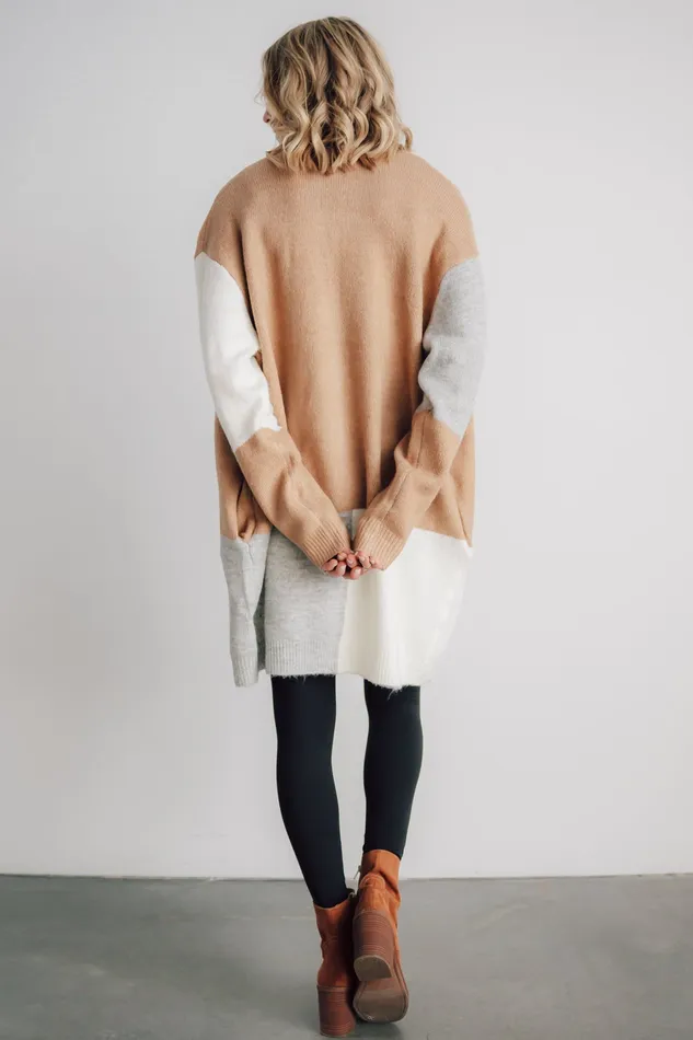 Women Sweaters Baltic Born Pierson Color Block Cardigan Camel