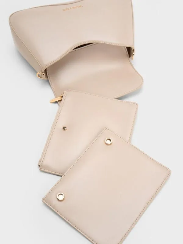 Women Sybill Trapeze ChainHandle Bag 8211 Oat CHARLES and KEITH Shoulder Bags