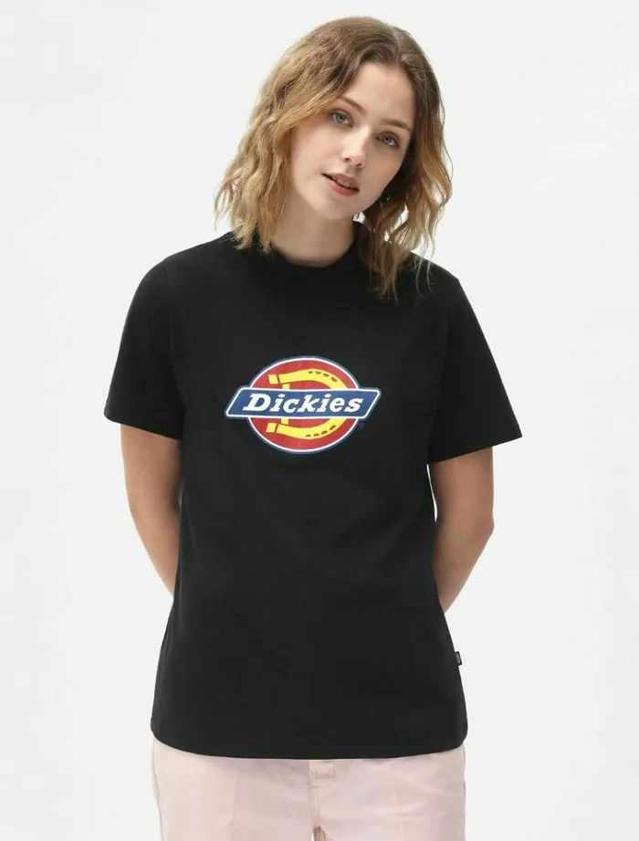 Women TShirts and Tops Dickies Icon Logo TShirt Black