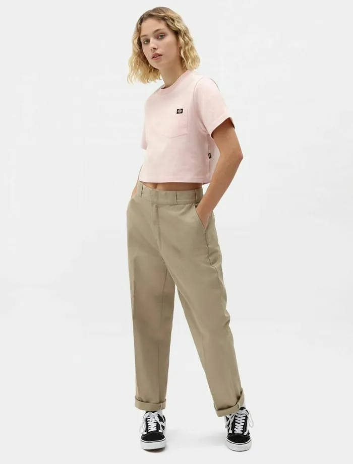 Women TShirts and Tops Dickies Porterdale Crop TShirt Light Pk