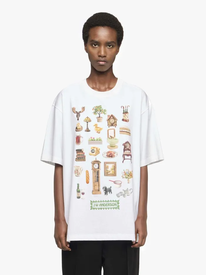 Women TShirts JW Anderson 034DIORAMA034 PRINTED TSHIRT White Women TShirts JW Anderson 034DIORAMA034 PRINTED TSHIRT White