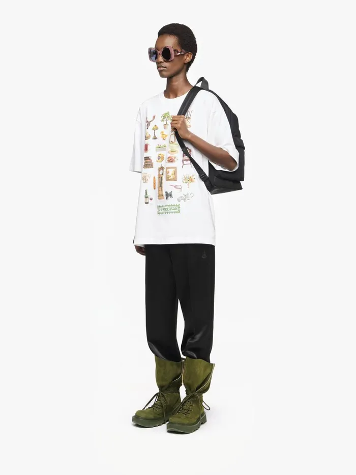 Women TShirts JW Anderson 034DIORAMA034 PRINTED TSHIRT White Women TShirts JW Anderson 034DIORAMA034 PRINTED TSHIRT White
