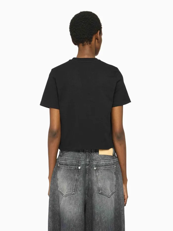 Women TShirts JW Anderson ANCHOR LOGO CROPPED PANELLED TSHIRT Black Women TShirts JW Anderson ANCHOR LOGO CROPPED PANELLED TSHIRT Black