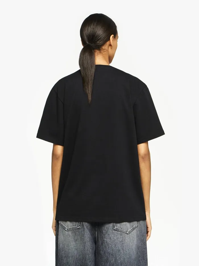 Women TShirts JW Anderson CLASSIC LOGO EMBROIDERY TSHIRT Black