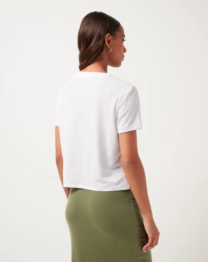 Women Tees TravisMathew CLOUD CREW POCKET TEE White