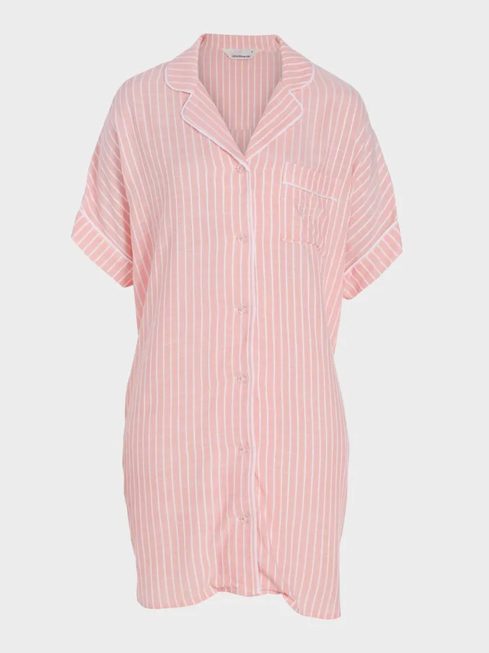 Women Textured Boyfriend Nightshirt Multi Peter Alexander Nighties