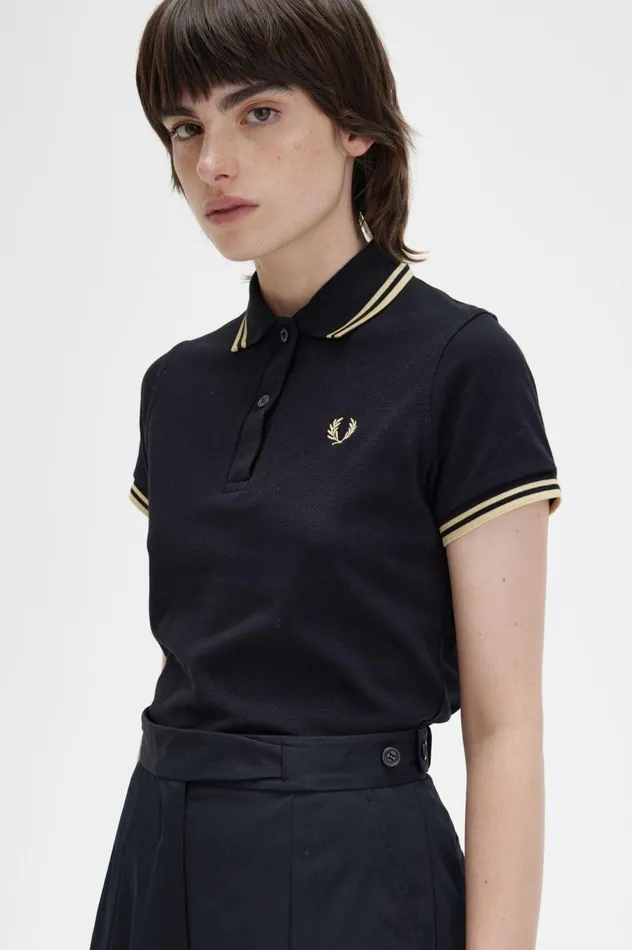 Women The ShirtG12 Blackchampagne Fred Perry Polo Shirts