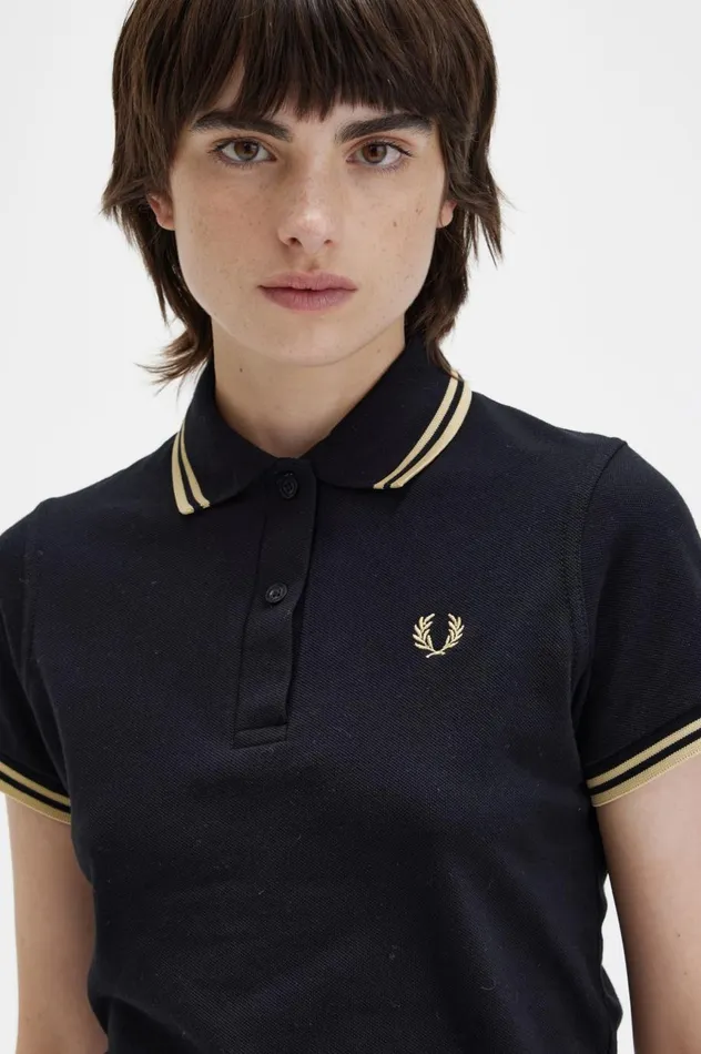Women The ShirtG12 Blackchampagne Fred Perry Polo Shirts