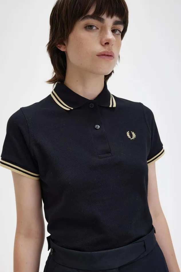 Women The ShirtG12 Blackchampagne Fred Perry Polo Shirts