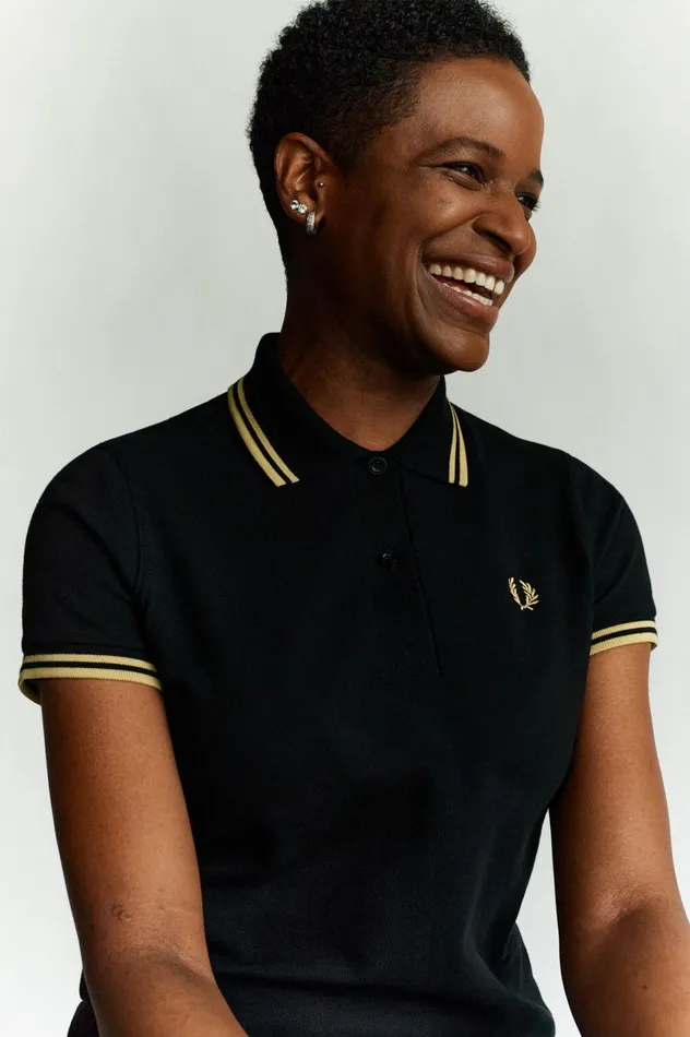 Women The ShirtG12 Blackchampagne Fred Perry Polo Shirts