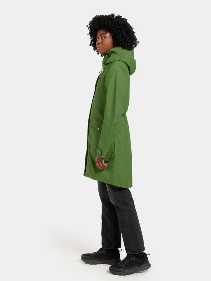 Women Thelma Parka Velvet Green Didriksons Spring Jackets