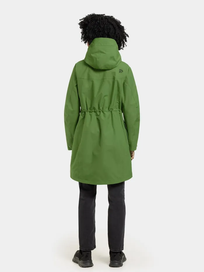 Women Thelma Parka Velvet Green Didriksons Spring Jackets
