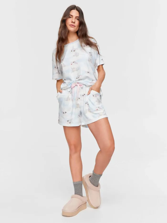 Women Thumper Plush Shortie Pj Set Multi Peter Alexander Sets and Onesies
