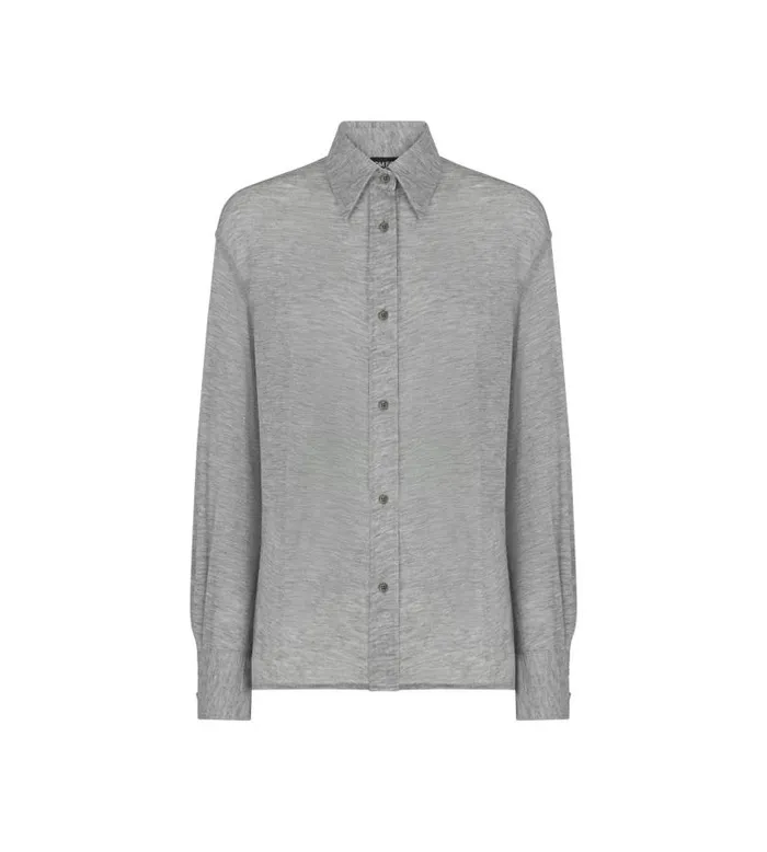 Women Tops Tom Ford Light Cashmere Shirt Grey Melange