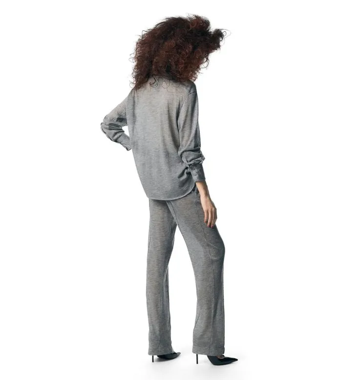 Women Tops Tom Ford Light Cashmere Shirt Grey Melange