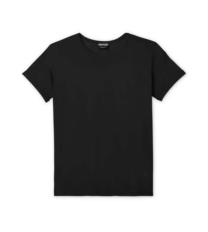 Women Tops Tom Ford Silk Jersey TShirt Black