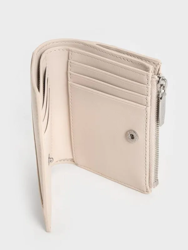 Women Trin StitchTrim Wallet 8211 Oat CHARLES and KEITH Small Wallets