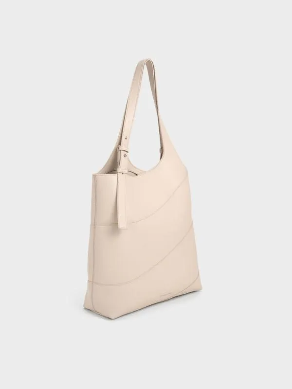 Women Trin Tote Bag 8211 Oat CHARLES and KEITH Slouchy Bags