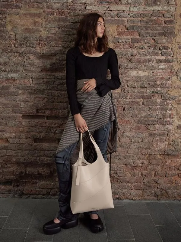 Women Trin Tote Bag 8211 Oat CHARLES and KEITH Slouchy Bags