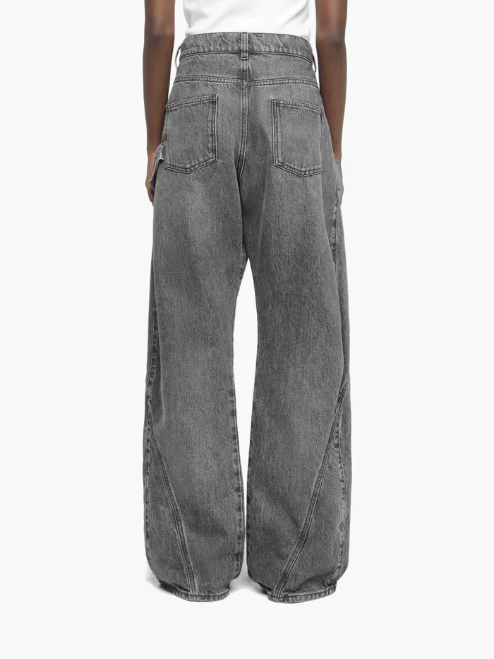 Women Trousers and Shorts JW Anderson TWISTED WORKWEAR DENIM JEANS Grey Women Trousers and Shorts JW Anderson TWISTED WORKWEAR DENIM JEANS Grey