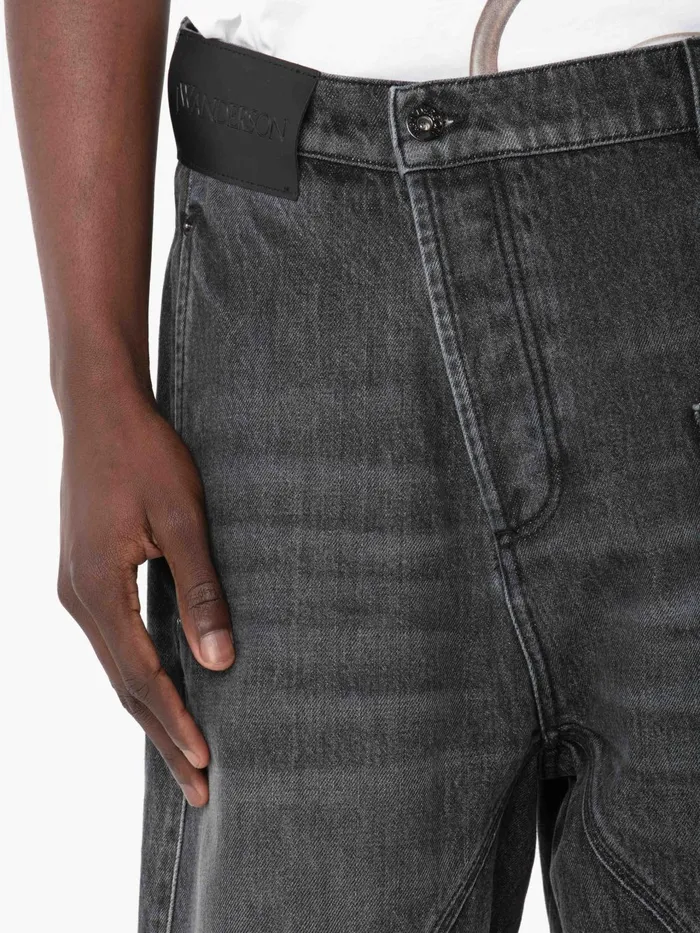 Women Trousers and Shorts JW Anderson TWISTED WORKWEAR DENIM JEANS Grey Women Trousers and Shorts JW Anderson TWISTED WORKWEAR DENIM JEANS Grey