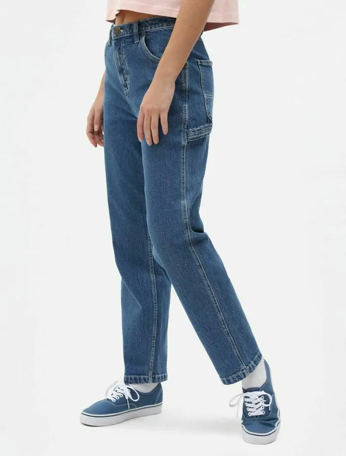Women Trousers Dickies Ellendale Denim Pant Classic Blue