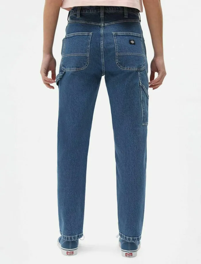 Women Trousers Dickies Ellendale Denim Pant Classic Blue