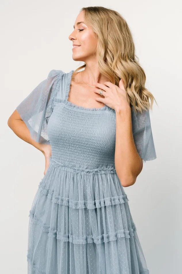 Women Tulle Styles Baltic Born Bexley Tulle Dress Dusty Blue
