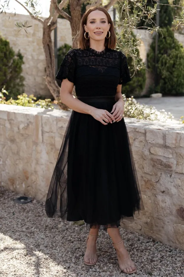 Women Tulle Styles Baltic Born Darcy Tulle Midi Dress Black
