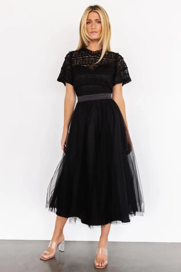 Women Tulle Styles Baltic Born Darcy Tulle Midi Dress Black Women Tulle Styles Baltic Born Darcy Tulle Midi Dress Black