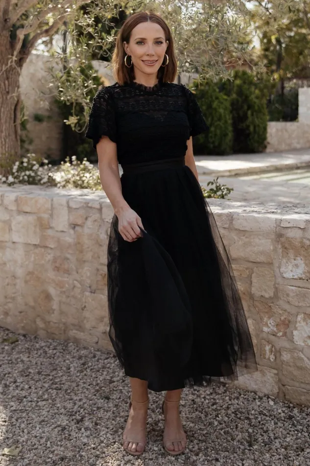 Women Tulle Styles Baltic Born Darcy Tulle Midi Dress Black Women Tulle Styles Baltic Born Darcy Tulle Midi Dress Black