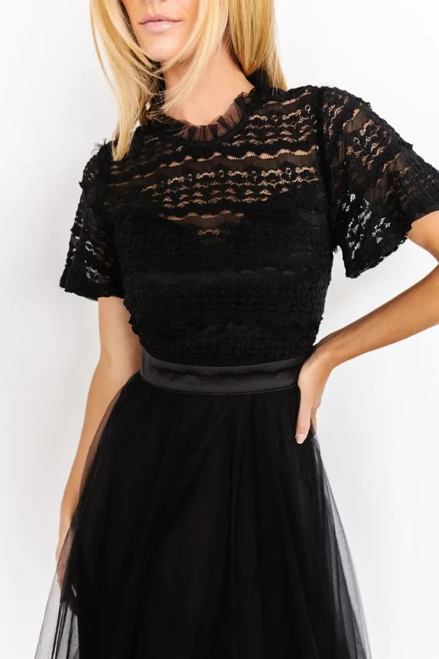 Women Tulle Styles Baltic Born Darcy Tulle Midi Dress Black Women Tulle Styles Baltic Born Darcy Tulle Midi Dress Black