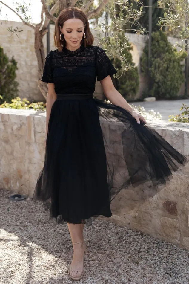 Women Tulle Styles Baltic Born Darcy Tulle Midi Dress Black Women Tulle Styles Baltic Born Darcy Tulle Midi Dress Black