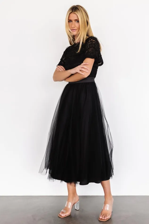 Women Tulle Styles Baltic Born Darcy Tulle Midi Dress Black Women Tulle Styles Baltic Born Darcy Tulle Midi Dress Black