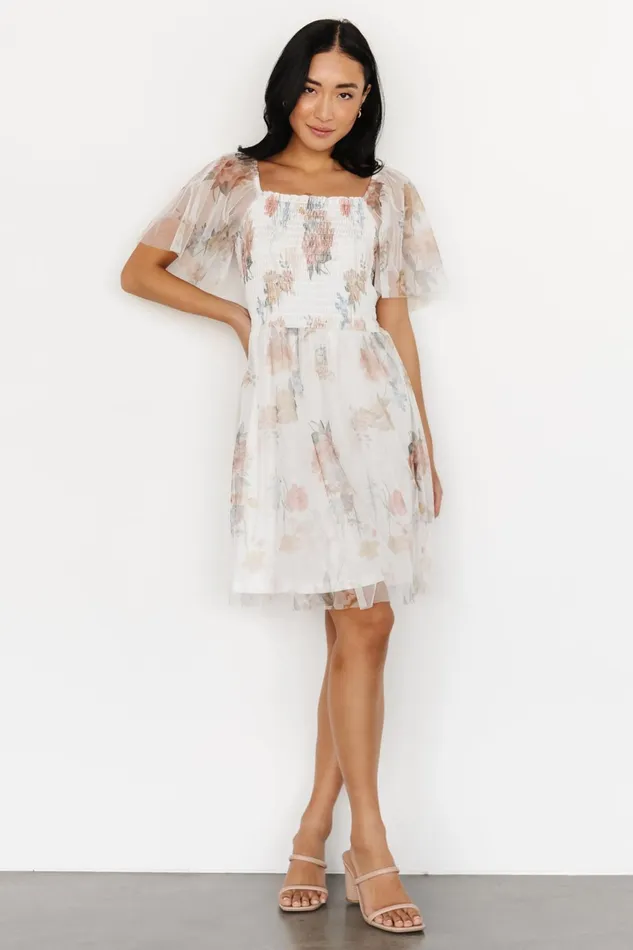 Women Tulle Styles Baltic Born Tivoli Tulle Short Dress White Multi Women Tulle Styles Baltic Born Tivoli Tulle Short Dress White Multi