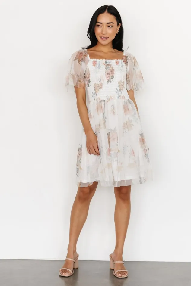 Women Tulle Styles Baltic Born Tivoli Tulle Short Dress White Multi Women Tulle Styles Baltic Born Tivoli Tulle Short Dress White Multi