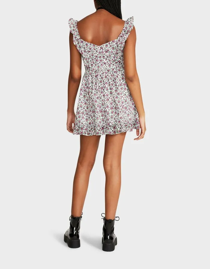 Women VINTAGE DITSY FLORAL MINI DRESS WHITE MULTI Betsey Johnson