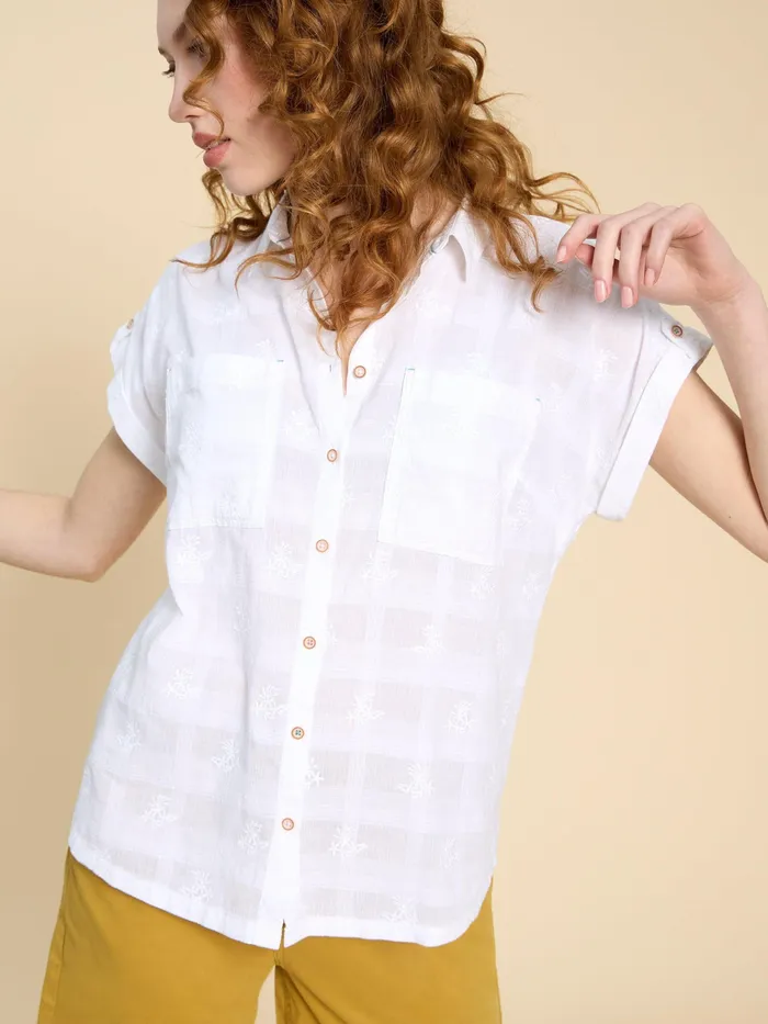 Women White Stuff Clothing Ellie Embroidered Shirt