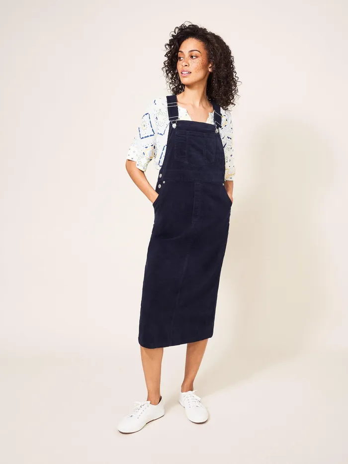 Women White Stuff Clothing Emmie Organic Cord Midi Pinafore