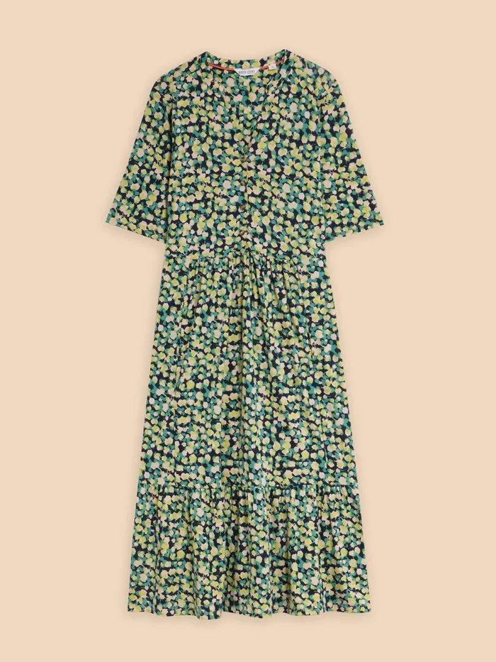 Women White Stuff Clothing Naya Jersey Printed Tiered Dress Women White Stuff Clothing Naya Jersey Printed Tiered Dress