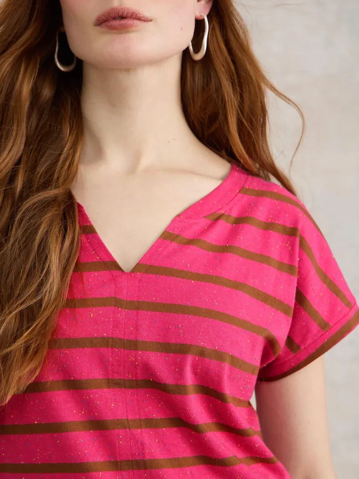 Women White Stuff Clothing NELLY NOTCH NECK NEP TEE Women White Stuff Clothing NELLY NOTCH NECK NEP TEE