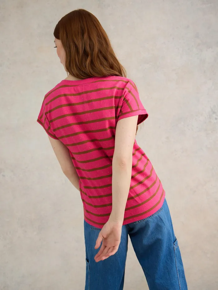 Women White Stuff Clothing NELLY NOTCH NECK NEP TEE Women White Stuff Clothing NELLY NOTCH NECK NEP TEE