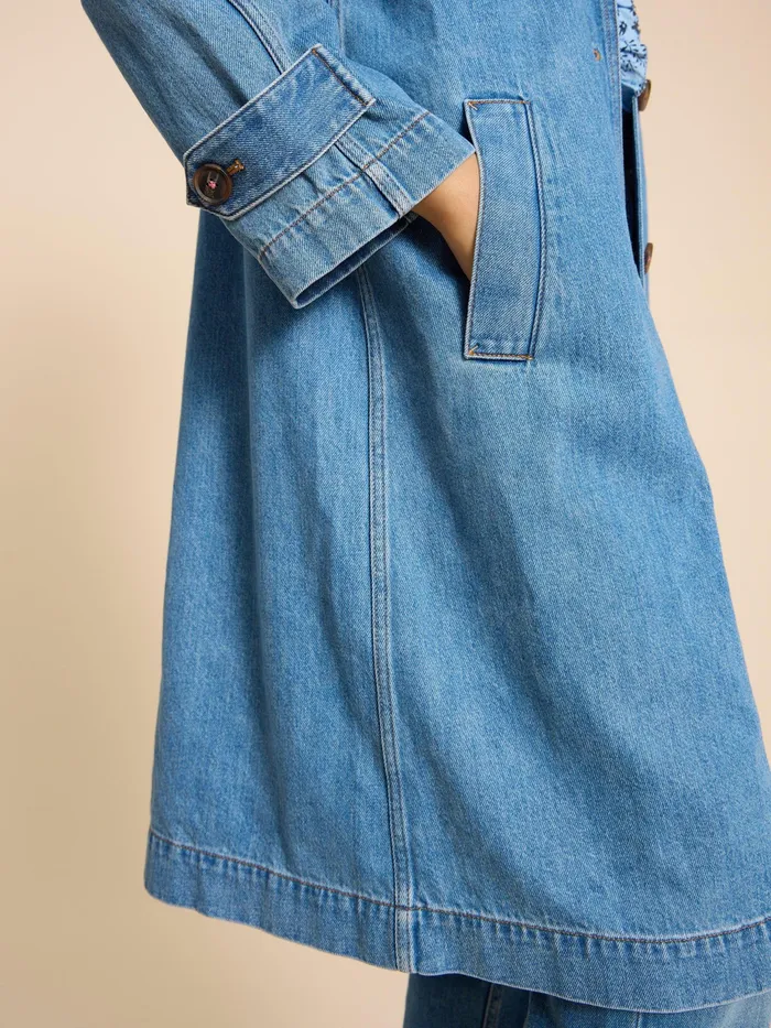 Women White Stuff Clothing Oakleigh Denim Coat Women White Stuff Clothing Oakleigh Denim Coat