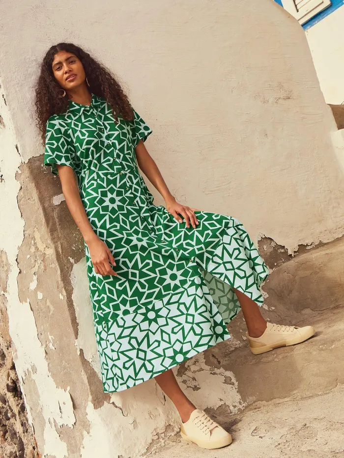 Women White Stuff Clothing Rua Jersey Print Midi Dress