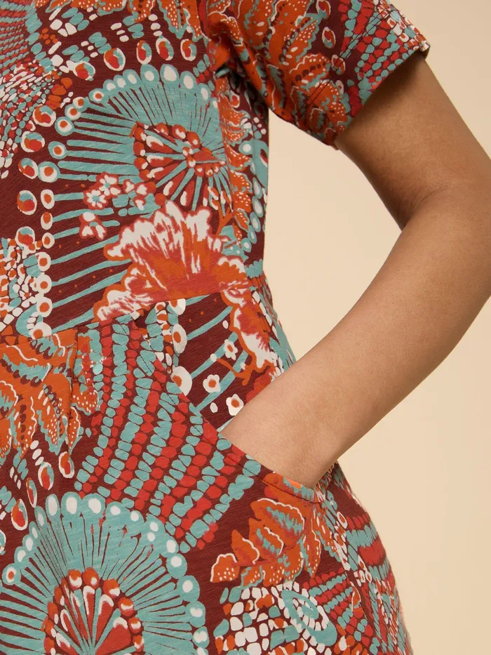 Women White Stuff Clothing Tammy Cotton Printed Jersey Dress Women White Stuff Clothing Tammy Cotton Printed Jersey Dress