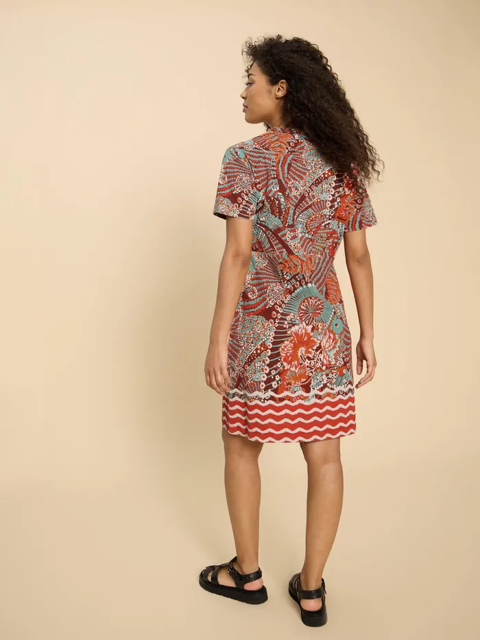 Women White Stuff Clothing Tammy Cotton Printed Jersey Dress Women White Stuff Clothing Tammy Cotton Printed Jersey Dress